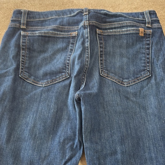 Joe's Jeans Dark Blue Cropped Fringe Denim Jeans - Picture 9 of 12